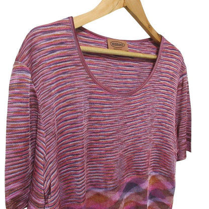 Missoni ボーダーニットショートスリーブトップス