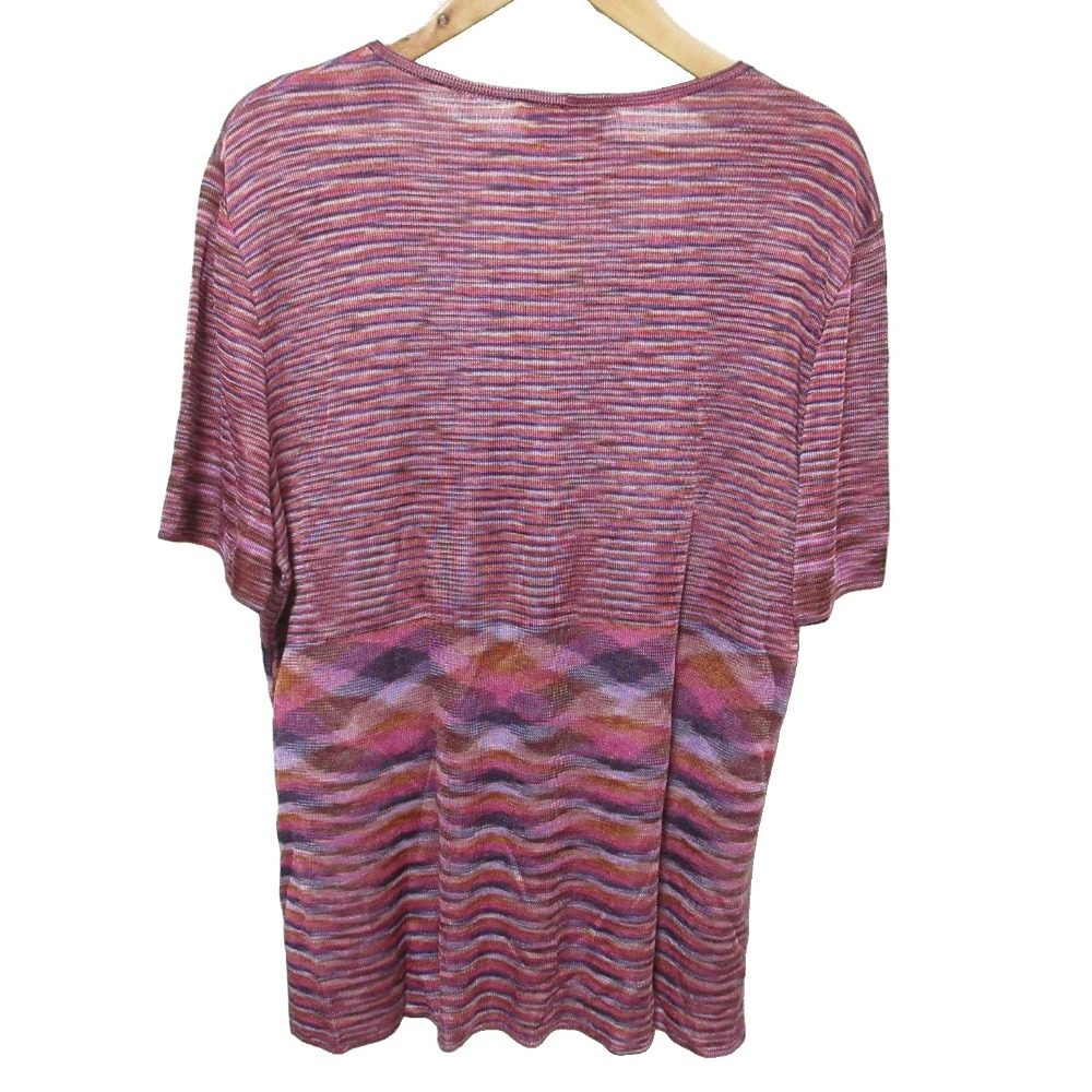 Missoni ボーダーニットショートスリーブトップス