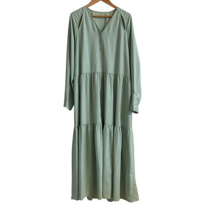 LE CIEL BLEU ロング ティアード シャツ ドレス