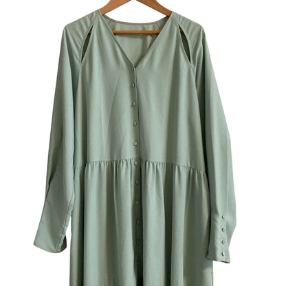 LE CIEL BLEU ロング ティアード シャツ ドレス