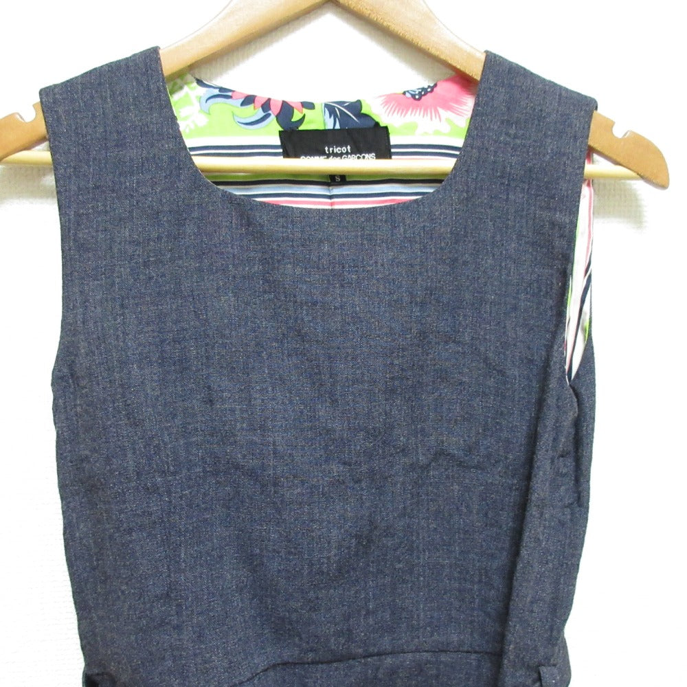 tricot COMME des GARCONS ウールリネン スリーブレスブラウス