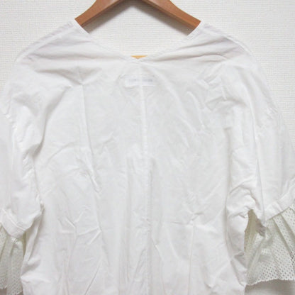 Muveil Work Vネック フレア スリーブ ドレス