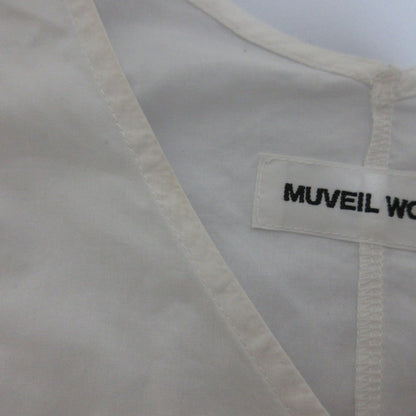 Muveil Work Vネック フレア スリーブ ドレス