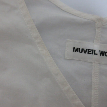 Muveil Work Vネック フレア スリーブ ドレス