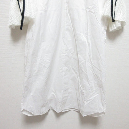 Muveil Work Vネック フレア スリーブ ドレス