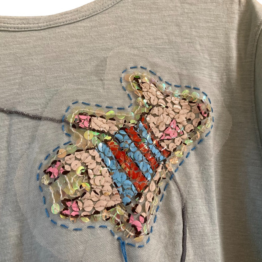 アルベロベロ ぶたさん スパンコール刺繍カットソー