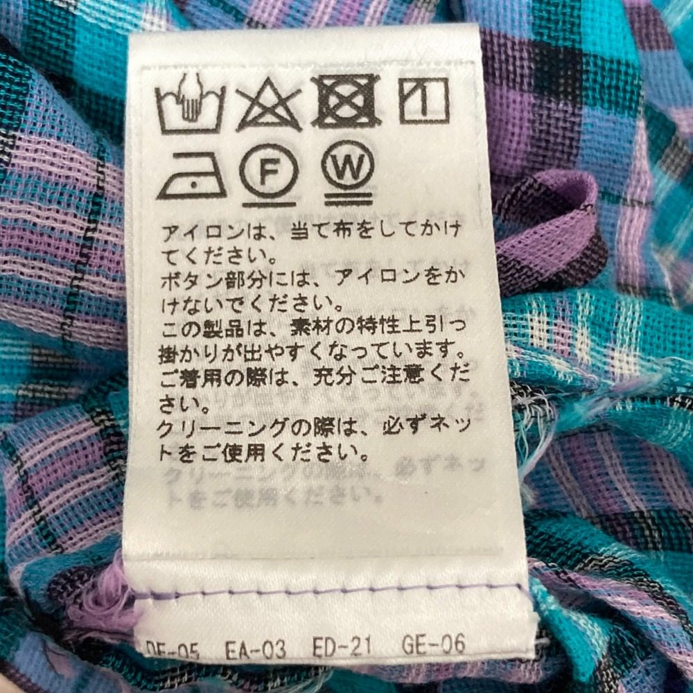 アカネ ウツノミヤ チェック ショート ブラウス