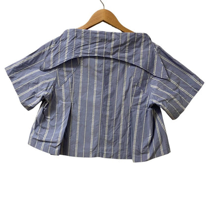 TOGA PULLA Memory taffeta ストライプブラウス