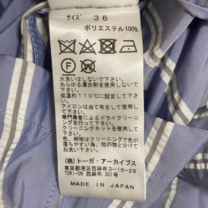 TOGA PULLA Memory taffeta ストライプブラウス
