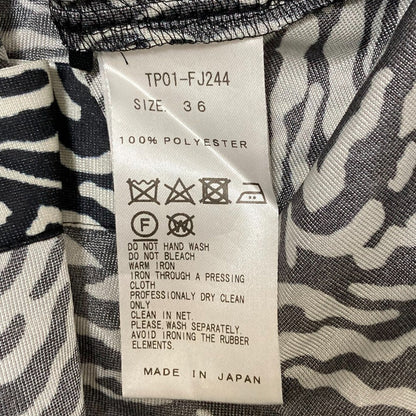 TOGA PULLA プリントショートスリーブバックオープンシャツ