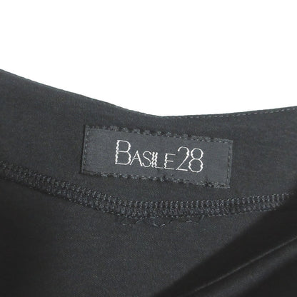 BASILE28 スムース アシンメトリー ハーフスリーブ プルオーバー