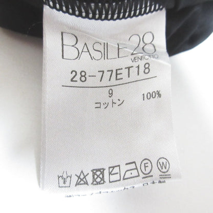 BASILE28 スムース アシンメトリー ハーフスリーブ プルオーバー