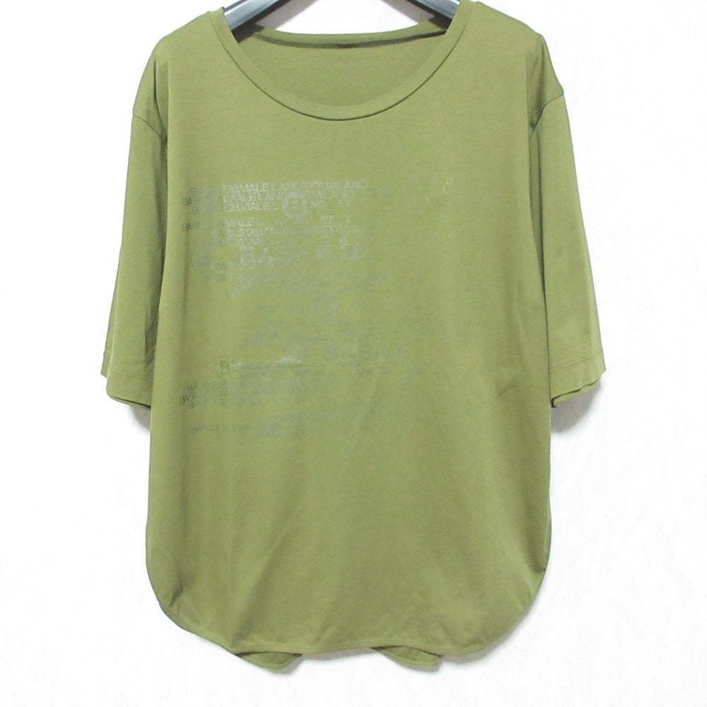 BASILE28ロゴプリントコットンTシャツ