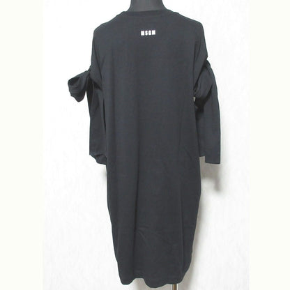 MSGM ショルダーリボン ノースリーブ コットン ワンピース