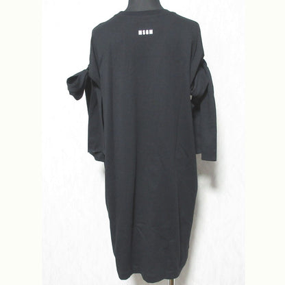 MSGM ショルダーリボン ノースリーブ コットン ワンピース