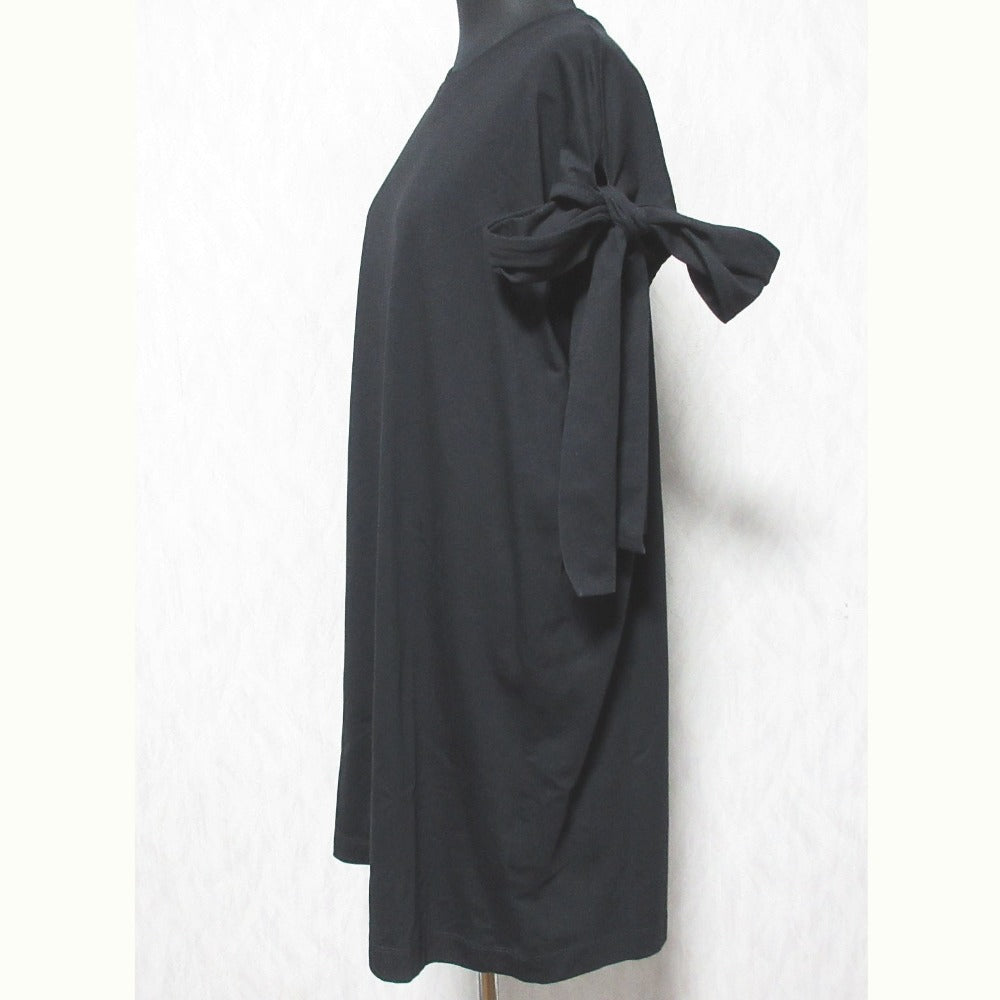 MSGM ショルダーリボン ノースリーブ コットン ワンピース