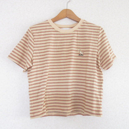 Lily Brown Lily BearボーダーコットンTシャツ
