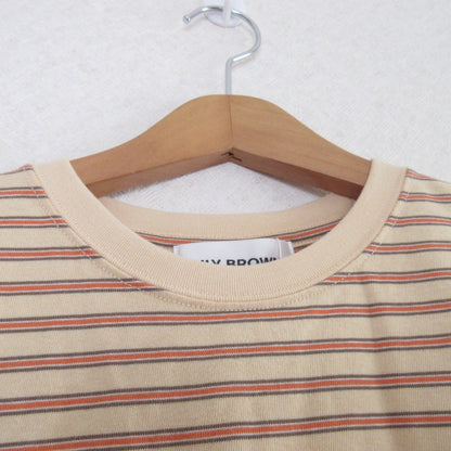 Lily Brown Lily BearボーダーコットンTシャツ