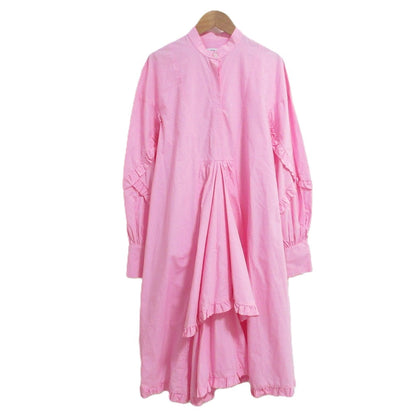 MSGM フリル 長袖 スタンドカラー シャツ ドレス