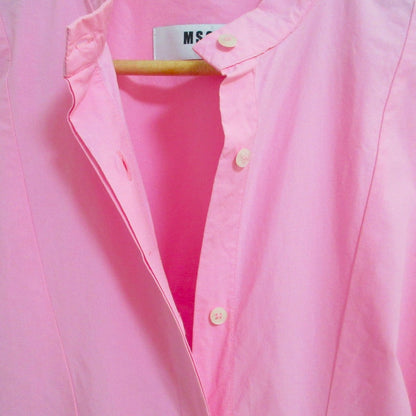 MSGM フリル 長袖 スタンドカラー シャツ ドレス