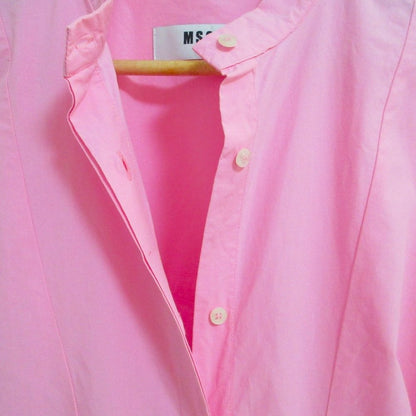 MSGM フリル 長袖 スタンドカラー シャツ ドレス