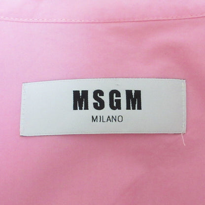 MSGM フリル 長袖 スタンドカラー シャツ ドレス