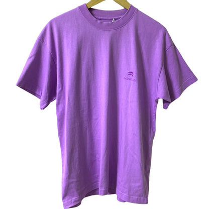 バレンシアガ ロゴ刺繍コットン半袖Tシャツ