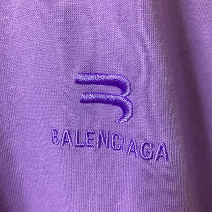 バレンシアガ ロゴ刺繍コットン半袖Tシャツ