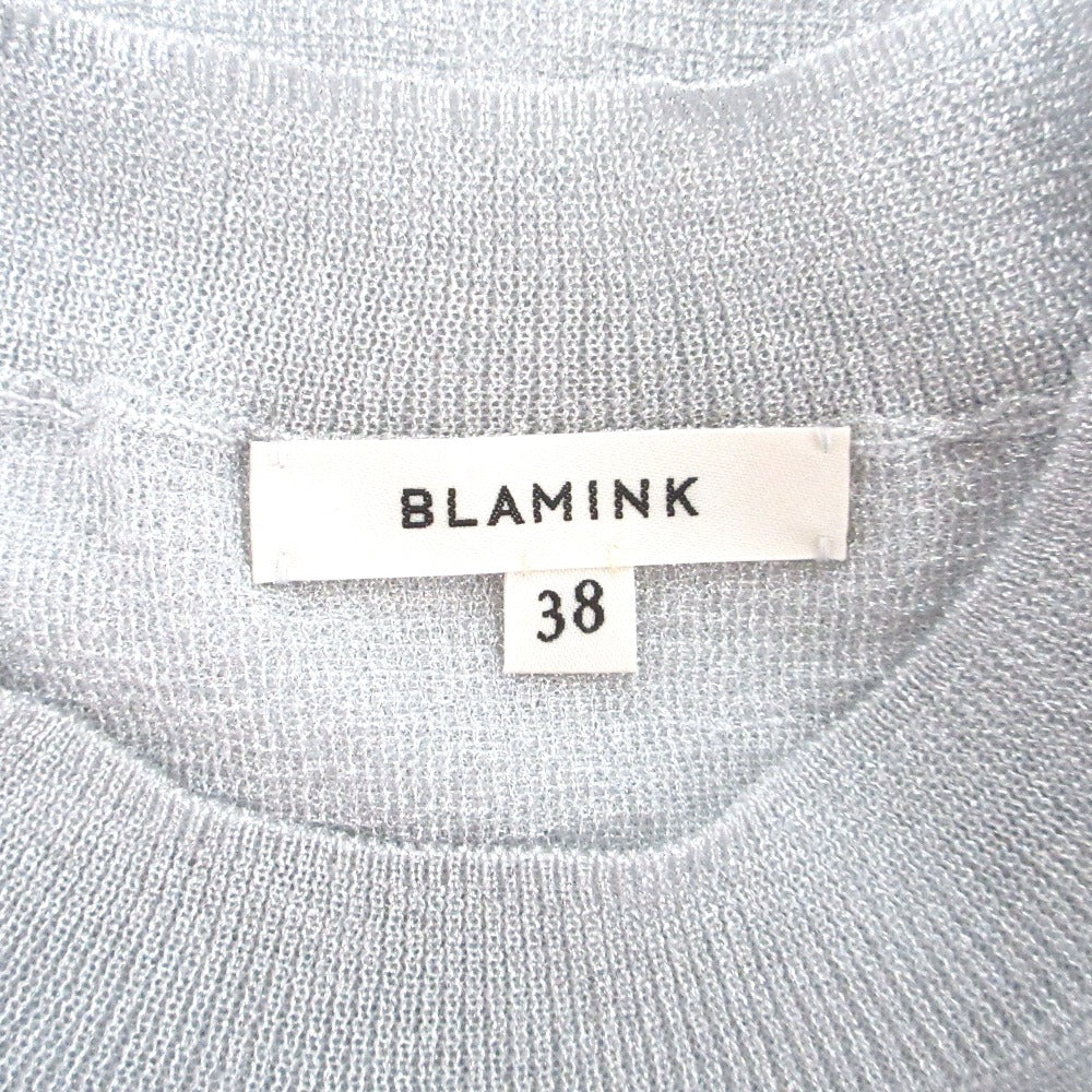 BLAMINK ラメ 18G リブ 長袖 ニット