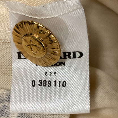 LEONARD ウール シルク ノーカラー コート
