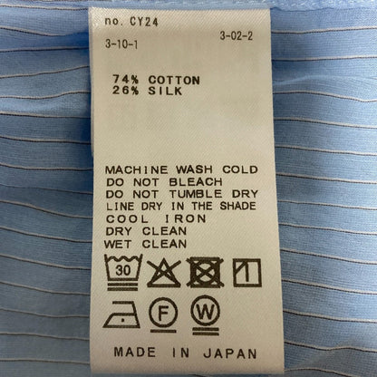 EVERYDAY I LIKE. シアー シルク ブレンド ストライプ シャツ
