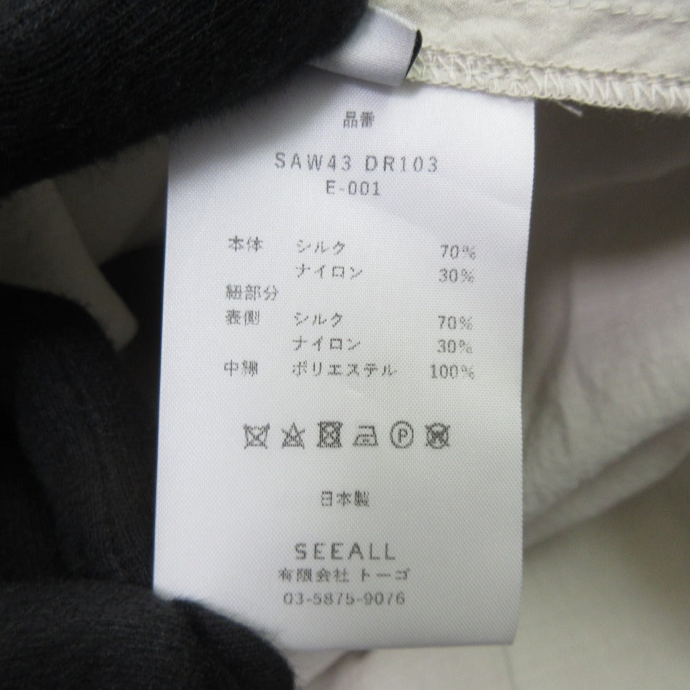 SEEALL ギャザー ドレス シルク ブレンド