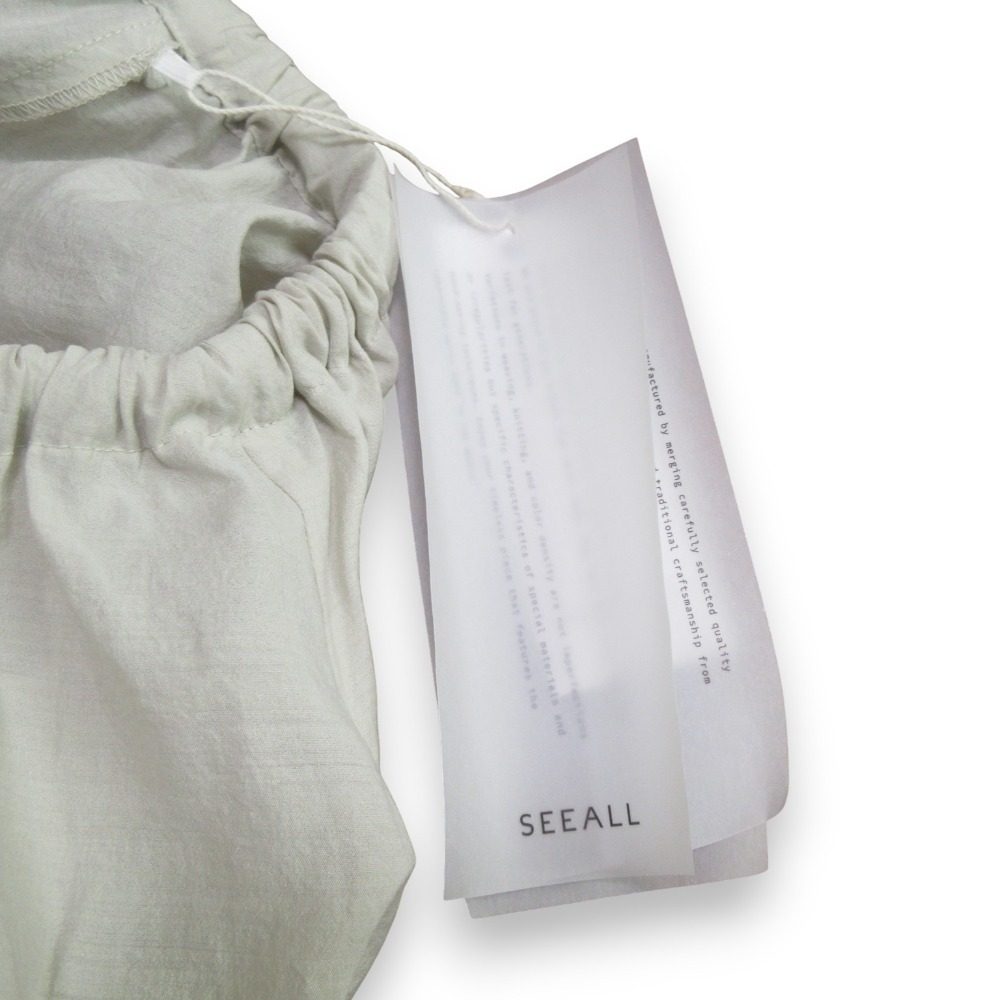 SEEALL ギャザー ドレス シルク ブレンド