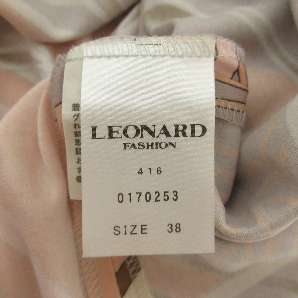 LEONARD フラワープリント 2WAY カーディガン ドレスセット