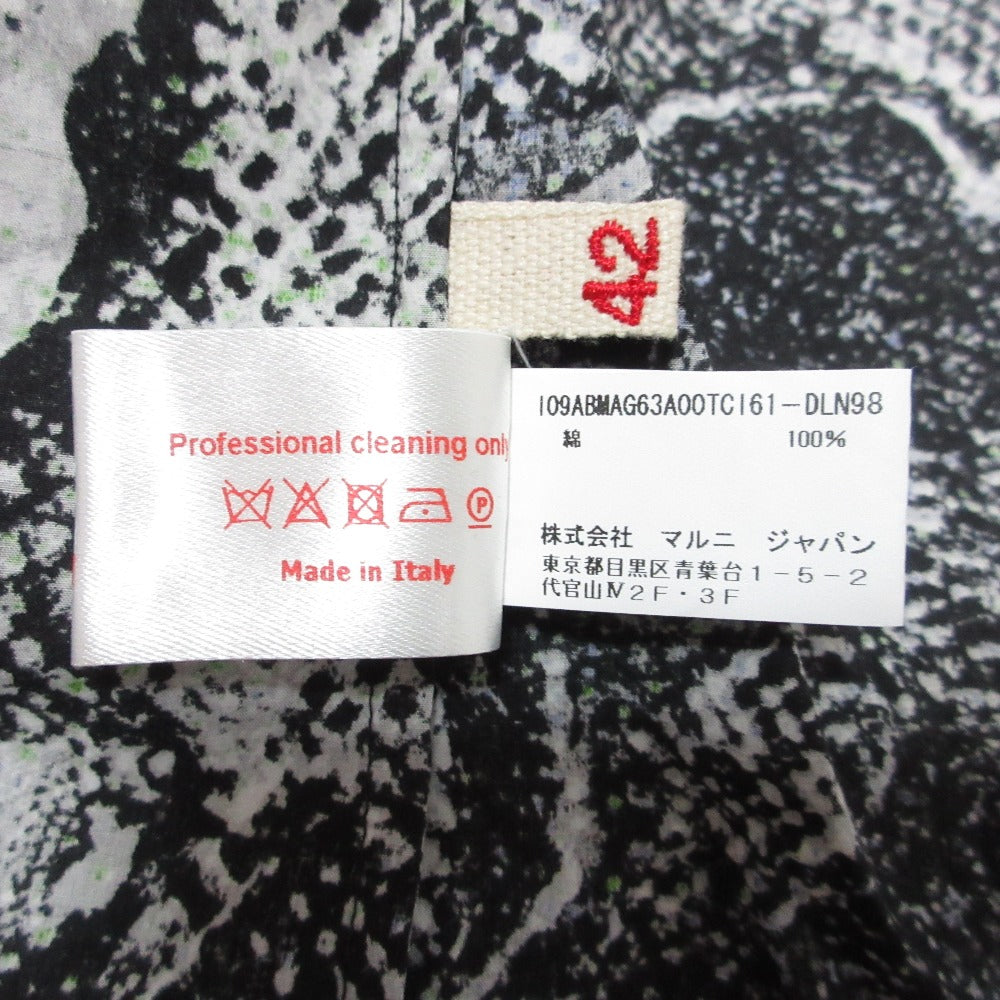 マルニ パイソン スリーブレス Vネック ドレス
