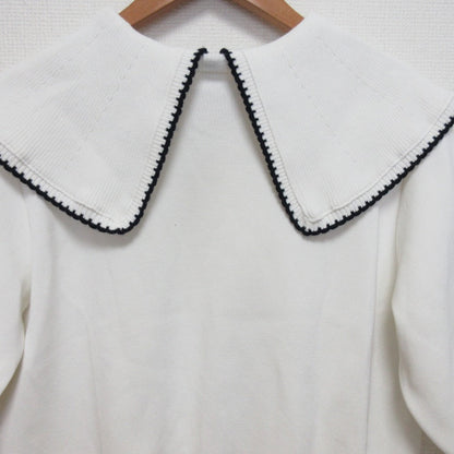 yori 刺繍 カラー ニット セーター