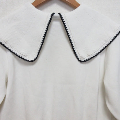 yori 刺繍 カラー ニット セーター