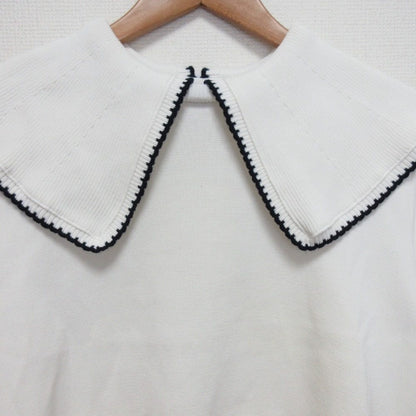 yori 刺繍 カラー ニット セーター