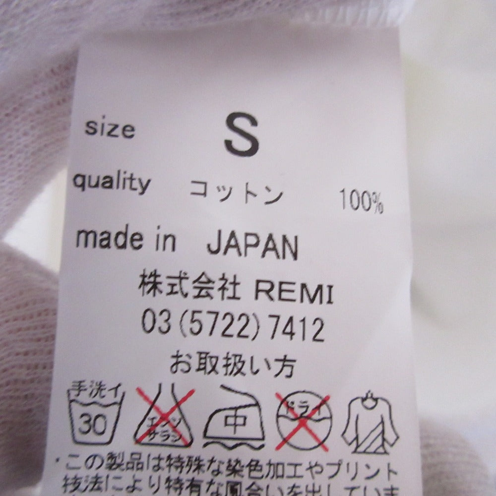 レミレリーフ プリントクルーネック半袖Tシャツ