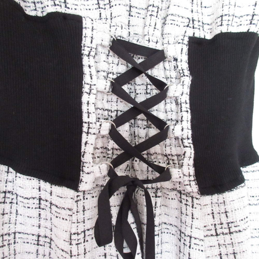 And Couture ツイード コンボ ドレス