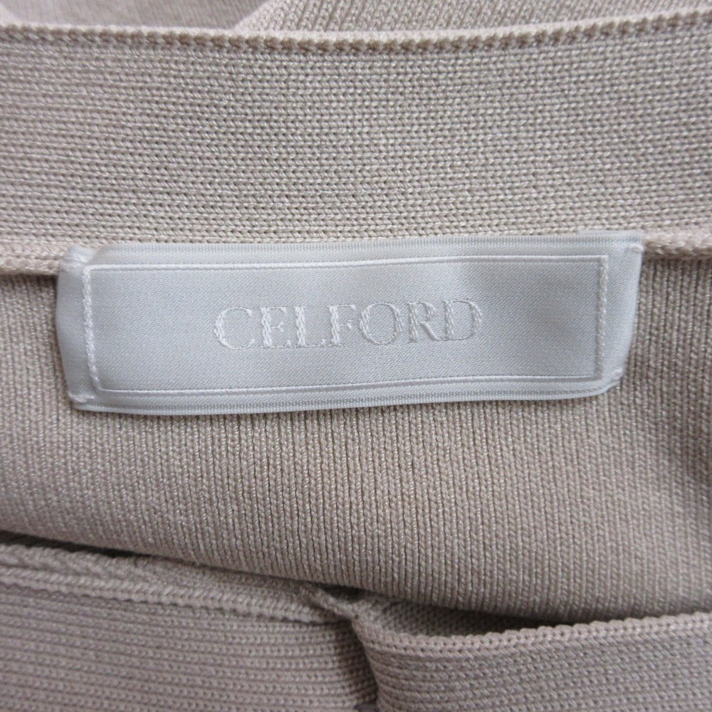 CELFORD パフ スリーブ ロング ニット ドレス