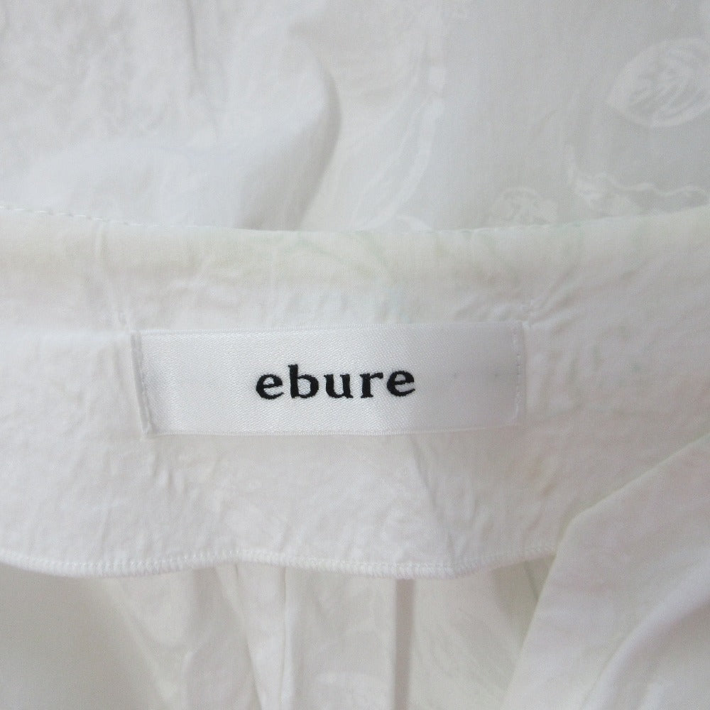 ebure コットン ボタニカル ロング ドレス