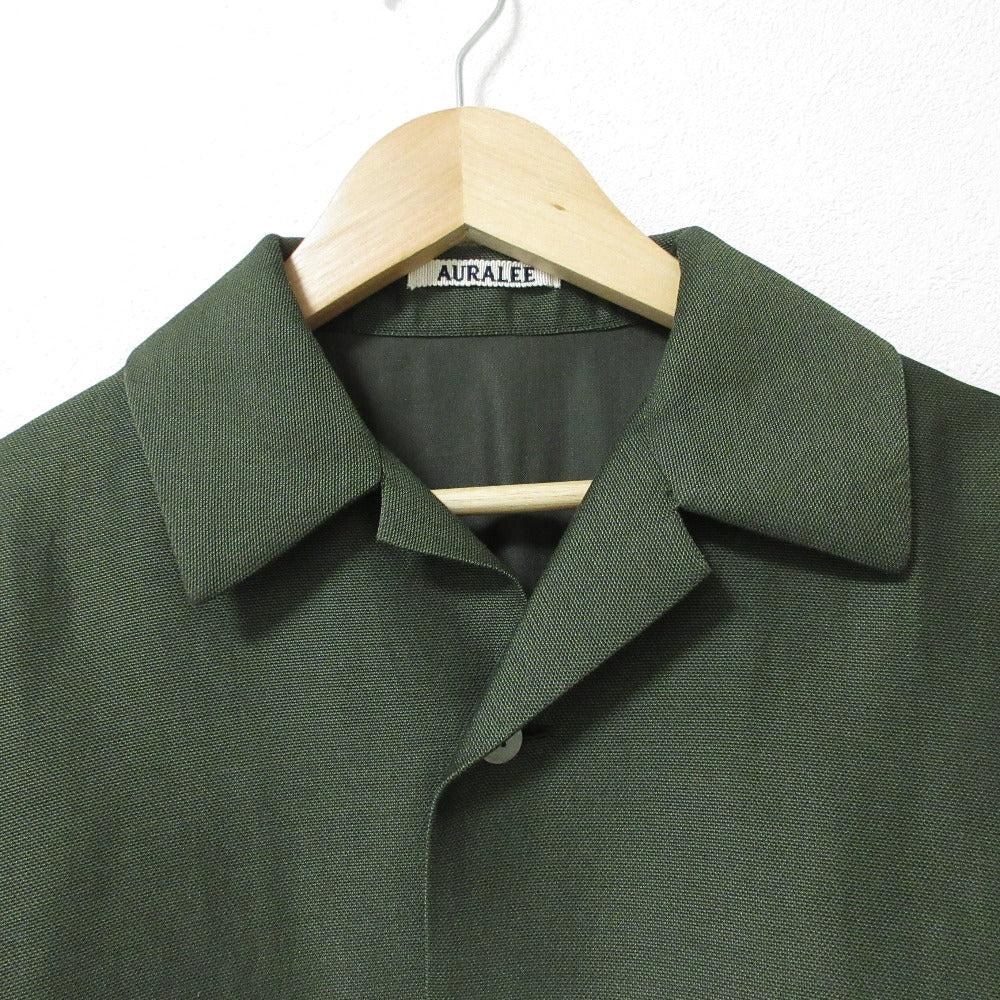 AURALEE シルク コットン ソルト シュリンク ピケ シャツ