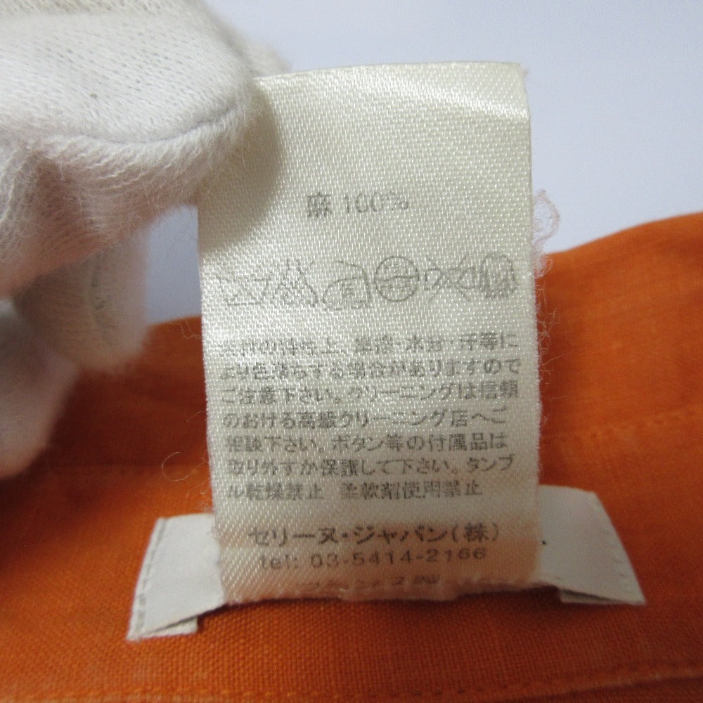 セリーヌ 100％リネンノースリーブプルオーバーシャツ