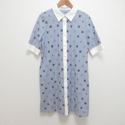 LEONARD SPORT ストライプ シャツ ドレス