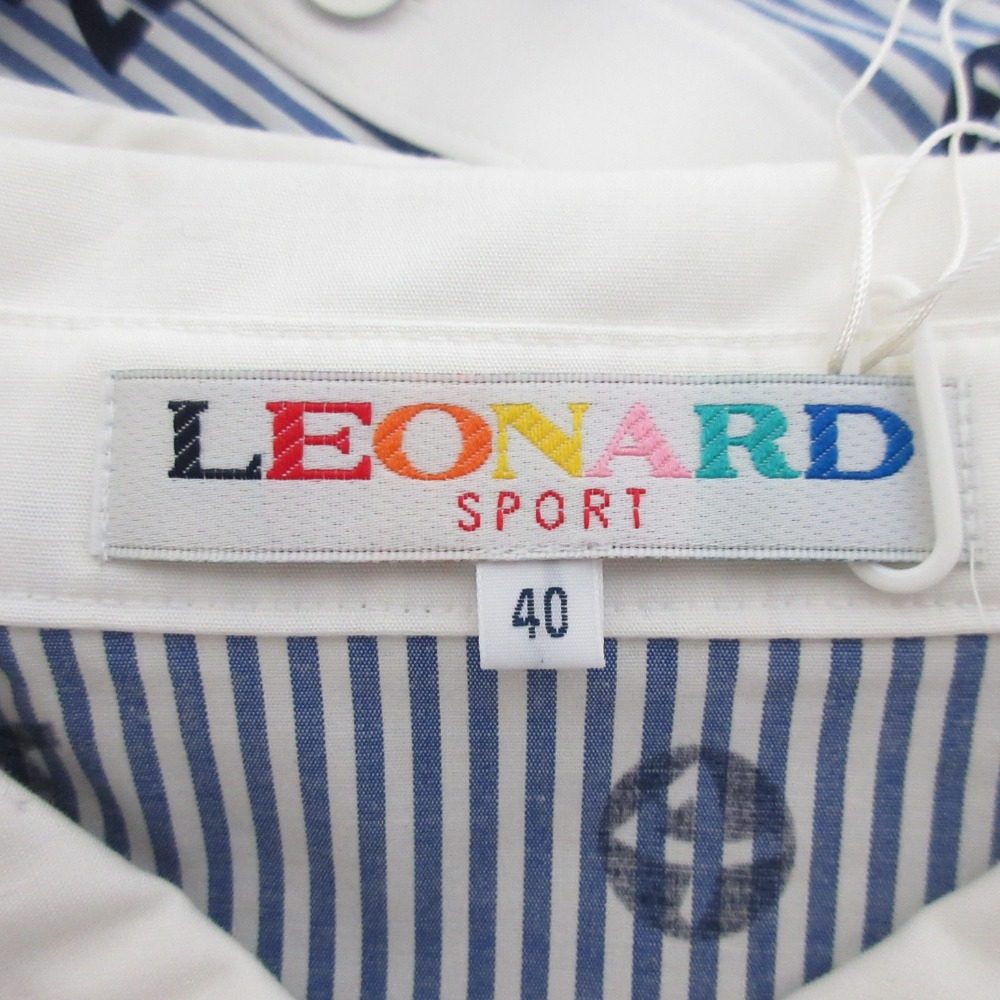 LEONARD SPORT ストライプ シャツ ドレス