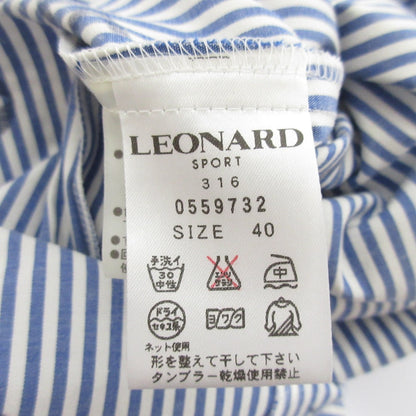 LEONARD SPORT ストライプ シャツ ドレス