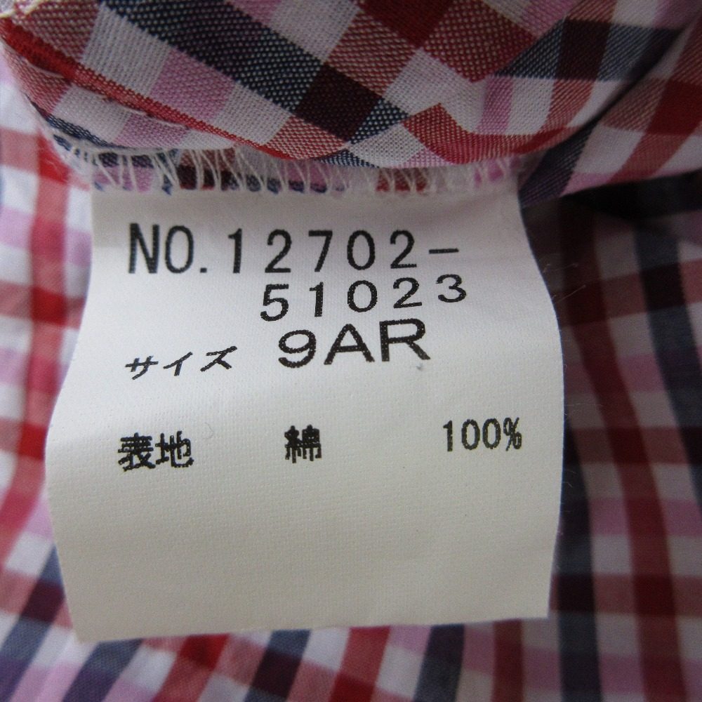 ヨークランド チェック 長袖 シャツ ワンピース