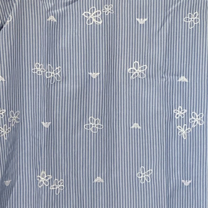 アルマーニジュニア ストライプ刺繍ブラウス
