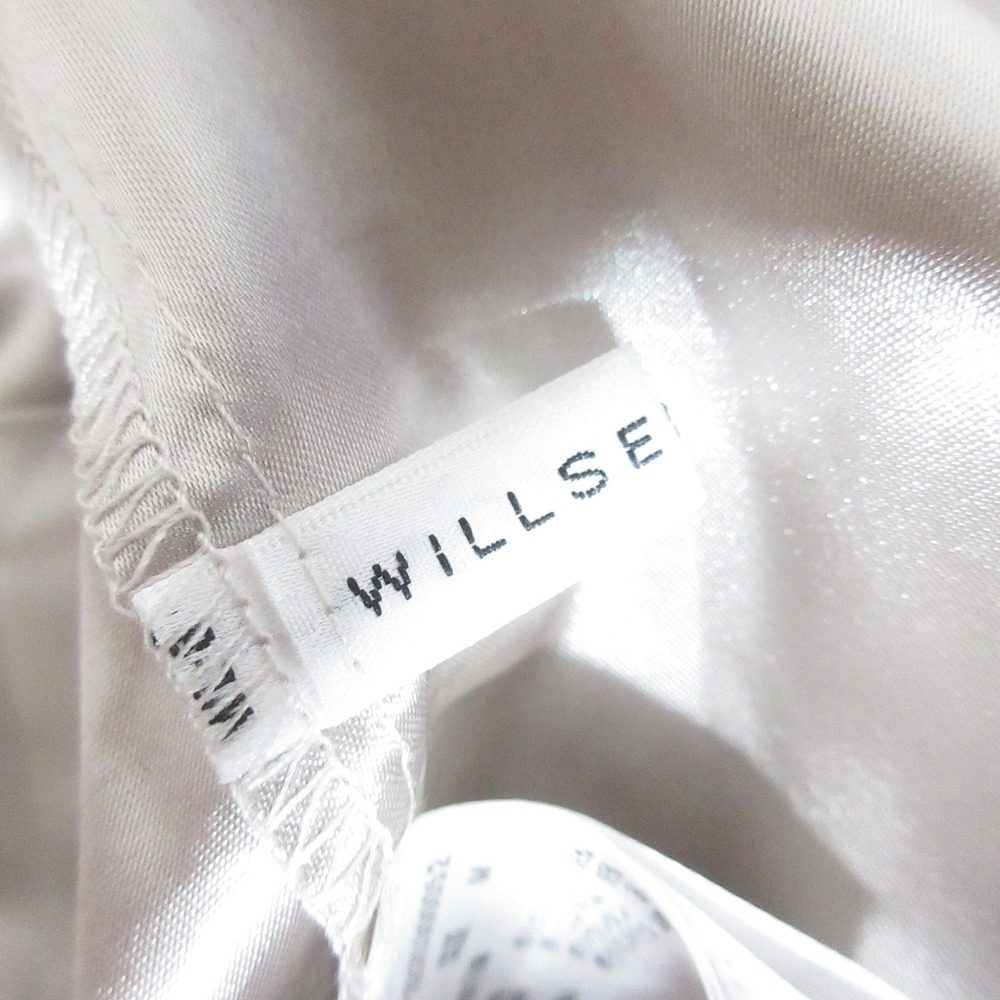 WILLSELECTION リボン ドット チュール ハイ ネック ドレス